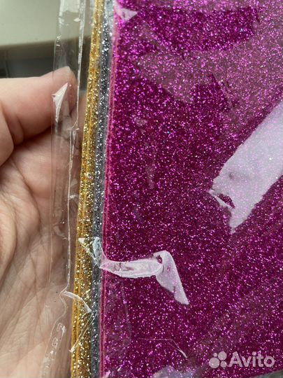 Фетр глиттер мягкий