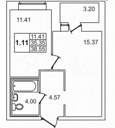 2-к. квартира, 38,6 м², 16/18 эт.