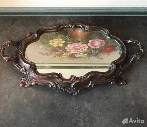 Поднос, поднос старинный, центр стола