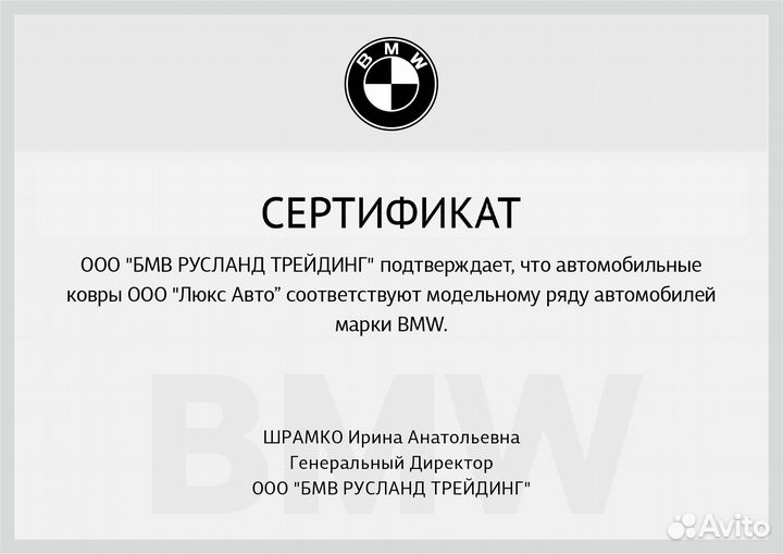 3D Коврики BMW Высокие Борта Экокожа