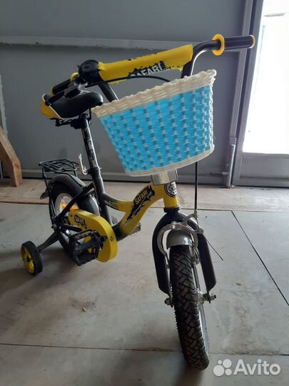 Велосипед детский двухколесный 12 желтый Сафари Пр