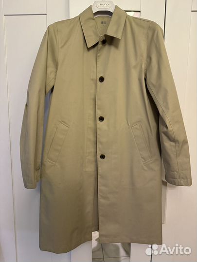Плащ uniqlo светло бежевый