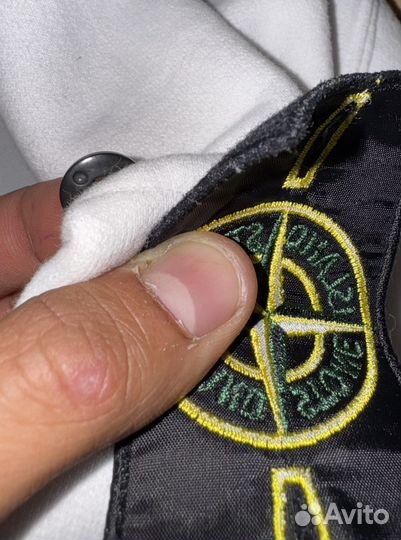 Худи stone island белая