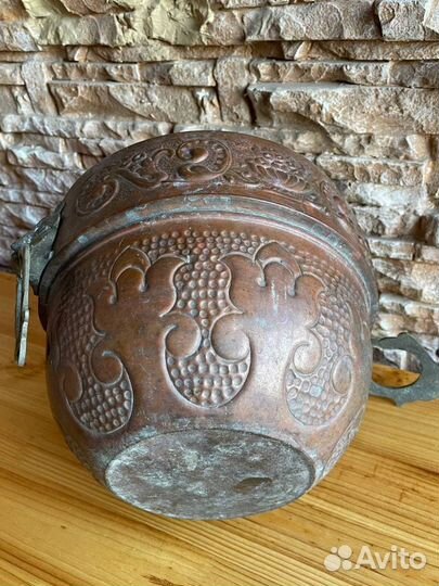 Старинная чаша. Кашпо из меди