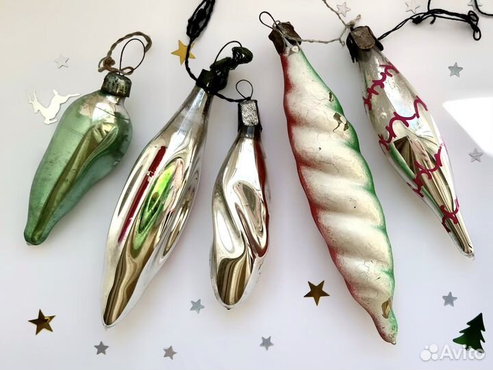 Советские ёлочные украшения сосульки