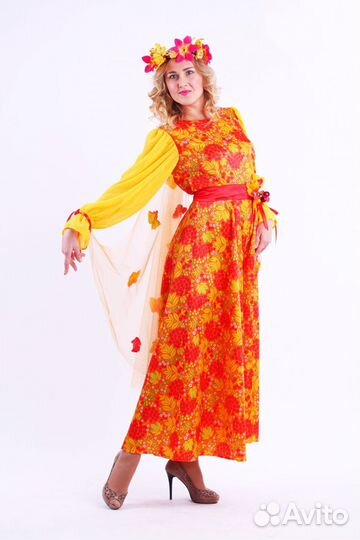 Карнавальный костюм Осень Рябинушка, 48-50