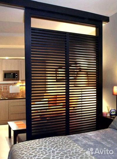 Межкомнатные перегородки из реек