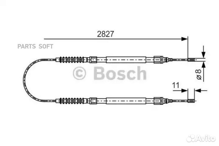 Bosch 1987477263 Трос тормозной Citroen jumper Fia