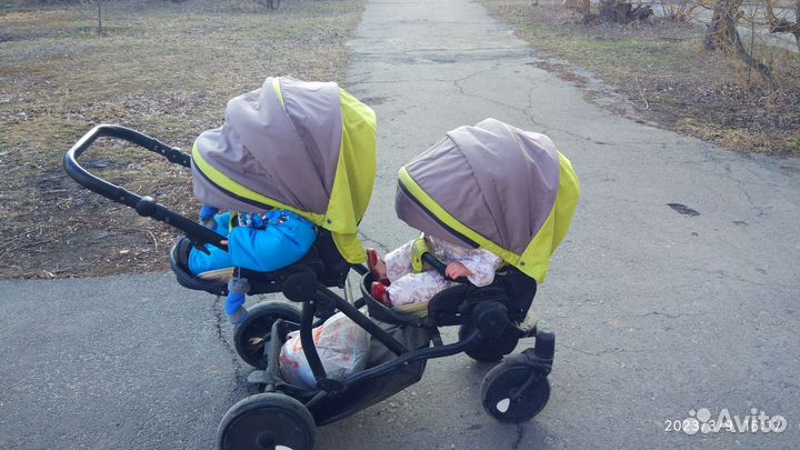 Коляска для двойни 3 в 1