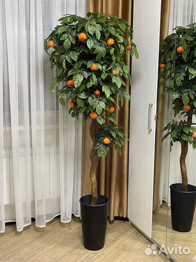 Мандариновое дерево с плодами искусственное