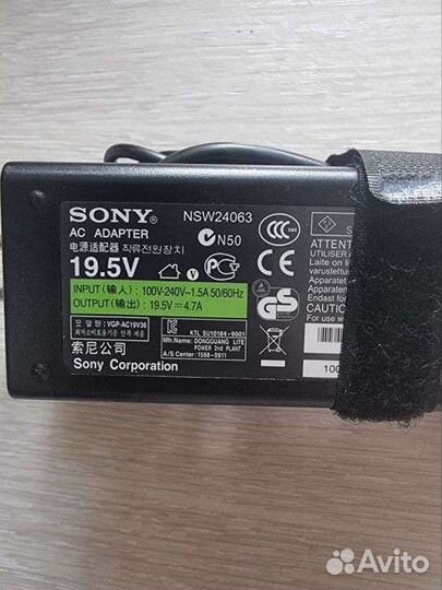 Блок питания для ноутбука sony vaio 19.5V 4.7A