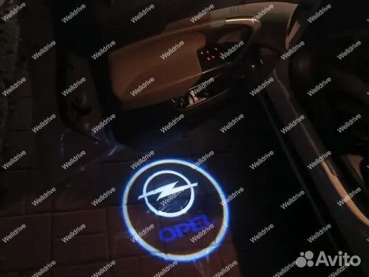 Подсветка дверей с лого Opel Insignia