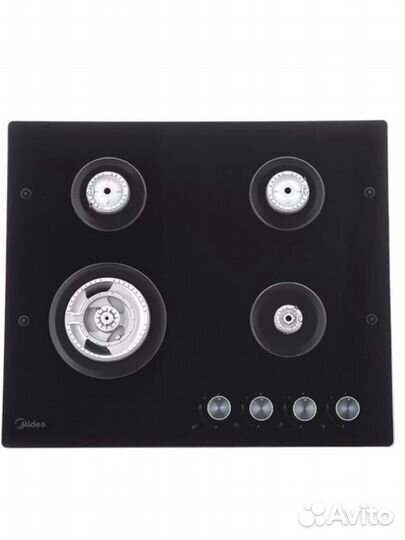 Газовая варочная панель 4 конфорки стекло