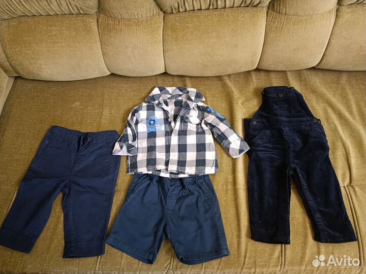 Брюки, рубашка, шорты и комбинезон 68