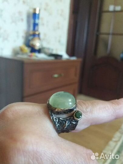 Серебряное кольцо 925 с натуральными камнями
