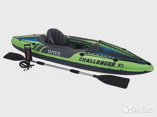 Байдарка каяк надувной Intex одноместная