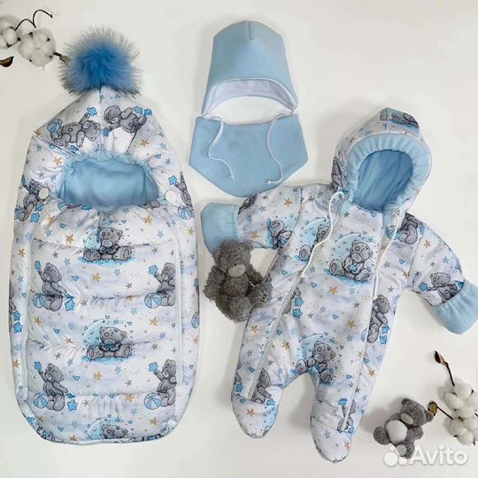 Комплект на выписку для мальчика зима