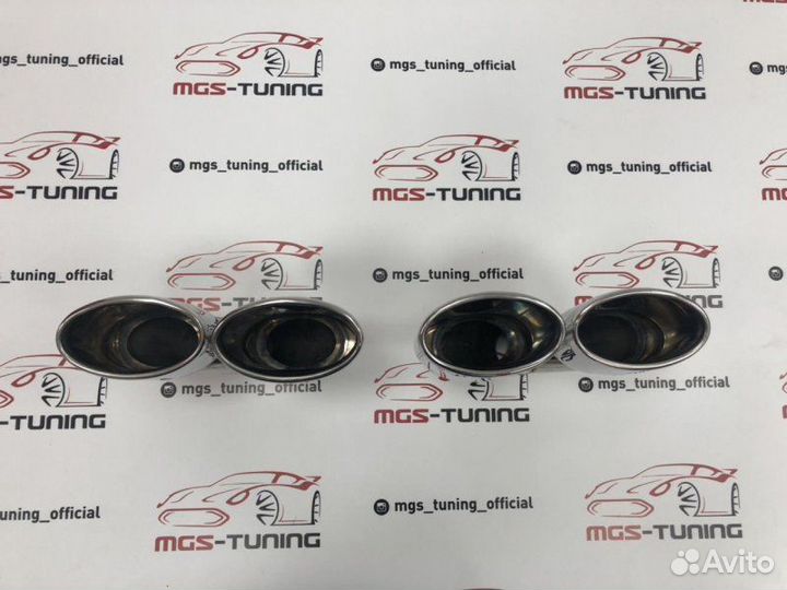 Насадки Mercedes 63 AMG овалы с центральны отводом