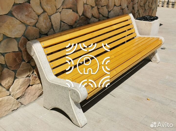 Лавки из бетона классик от производства