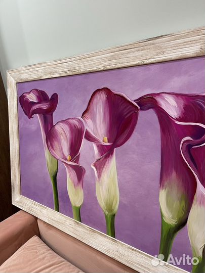 Большая картина цветы