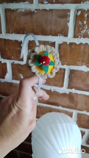 Ободок тортик, пирожное к карнавальному костюму