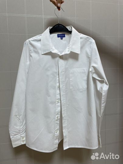 Рубашка белая для мальчика размер 146