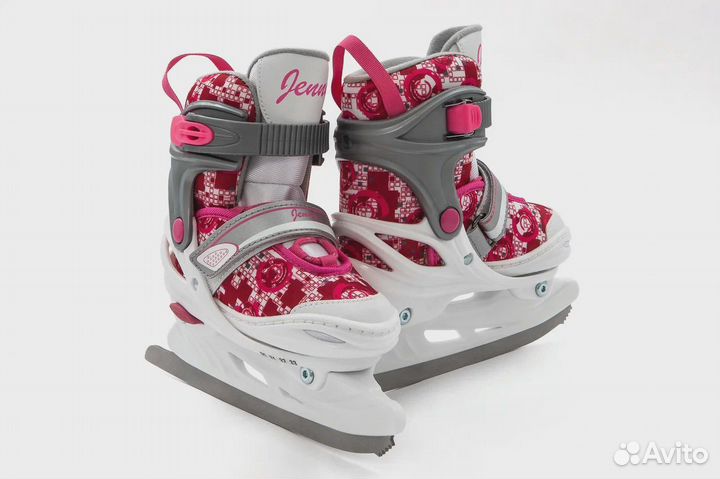 Коньки раздвижные calambus Jenny ICE белый/розовый