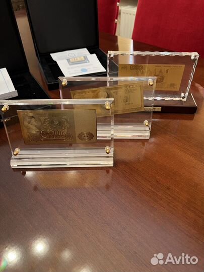 Сувенирные золотые купюры цена за 3 штуки