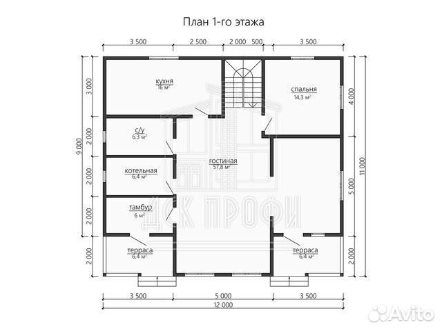 Каркасный дом под ключ 234м2 с двумя террасами