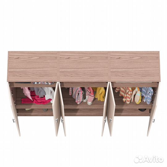 Шкафы для одежды 2-х дверные Мебельный Двор ск-9 цвет ясень шимо светлый/тёмный, 210х45х160 см