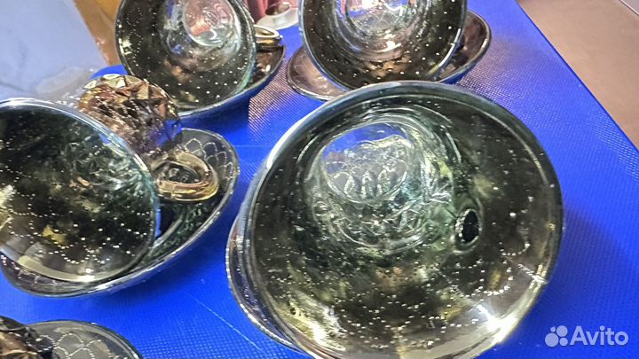 Чайные кофейные пары, Стекло Гусь- Хрустальный