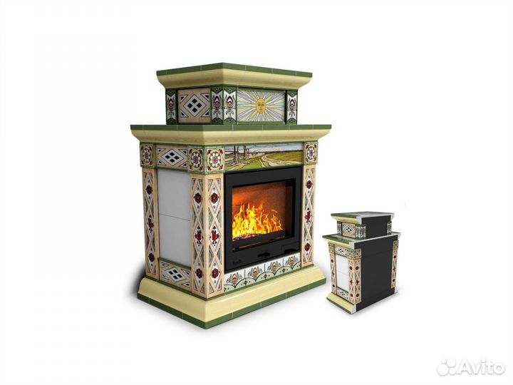 Камин керамический Билибин двухъярусный Осень