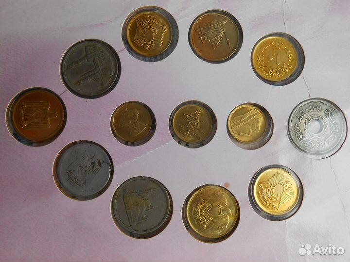 Монеты Египта в наборе