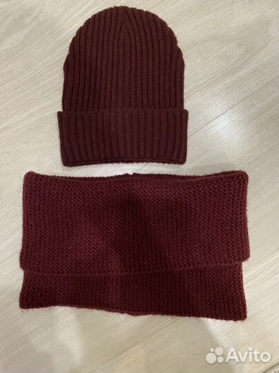 Комплект шапка и шарф женский