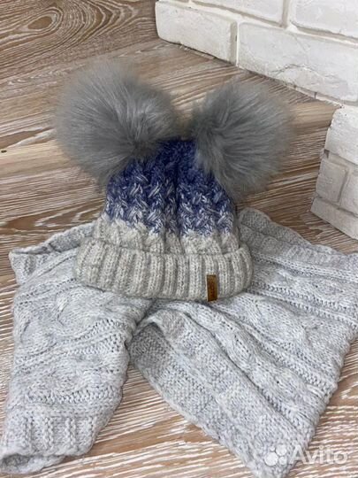 Комплект шапка, шарф