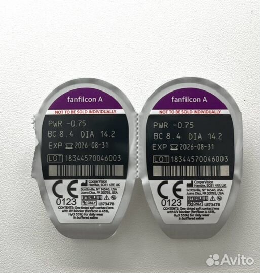 Линзы контактные -0.75 Cooper Vision 2-х недел