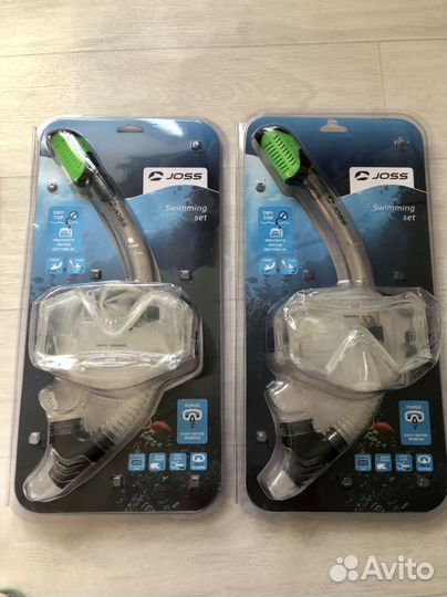 Маска для плавания снорклинга с трубкой