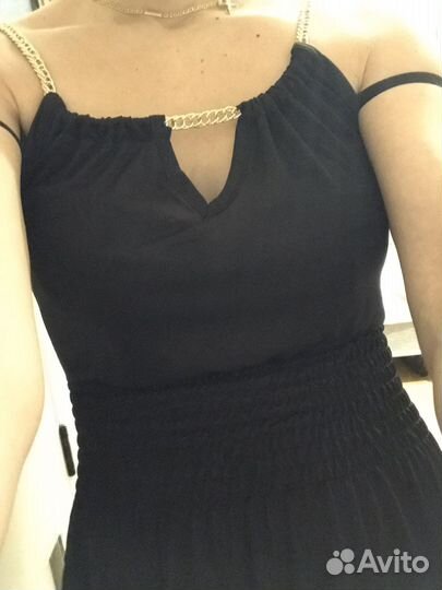 Платье длинное чёрное