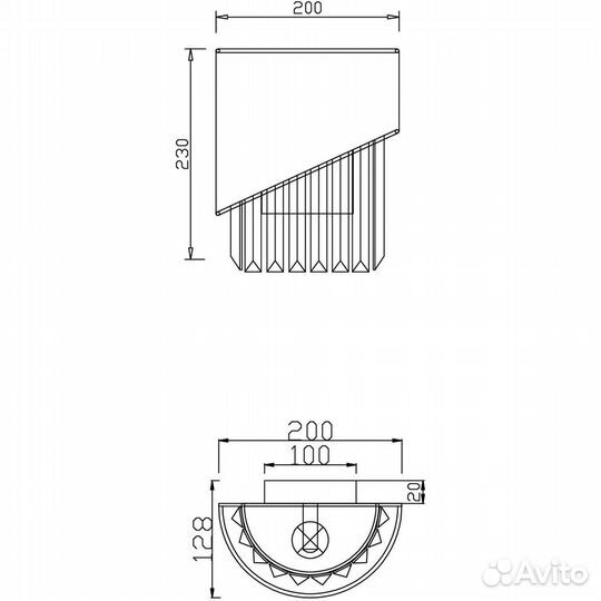 Бра с 1 плафоном Freya Outlet FR5170WL-01N