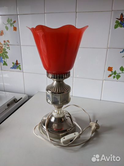 Красный светильник винтаж СССР