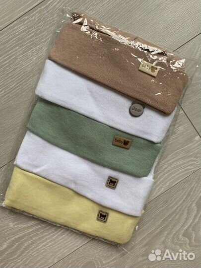 Шапочки для новорожденных хлопок