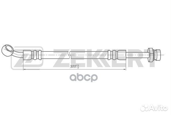 Шланг тормозной zekkert BS9472 передний левый