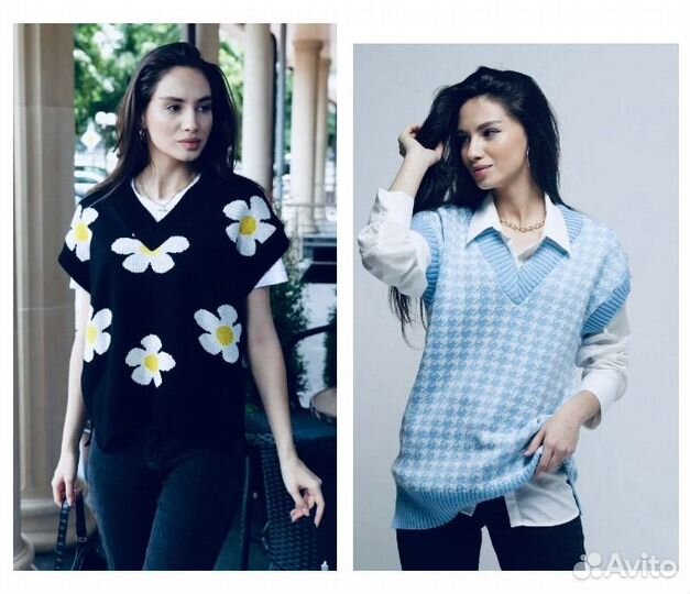 Жилет вязанный