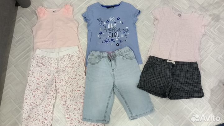 Пакет вещей 128 для девочки кофты джинсы