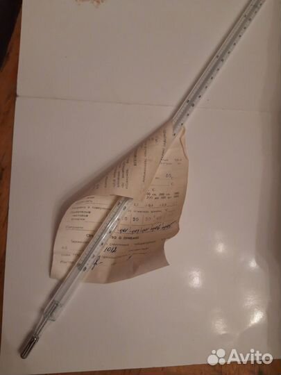 Термометр стеклянный тл-4, от 0 до 55 СССР