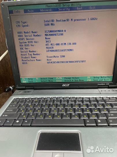 Материнская плата Acer travelmate 3200 ZA1