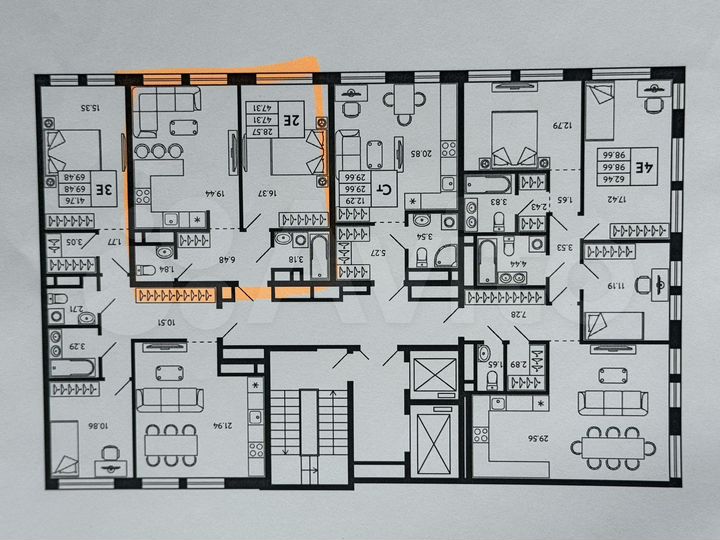 1-к. квартира, 47,3 м², 6/14 эт.