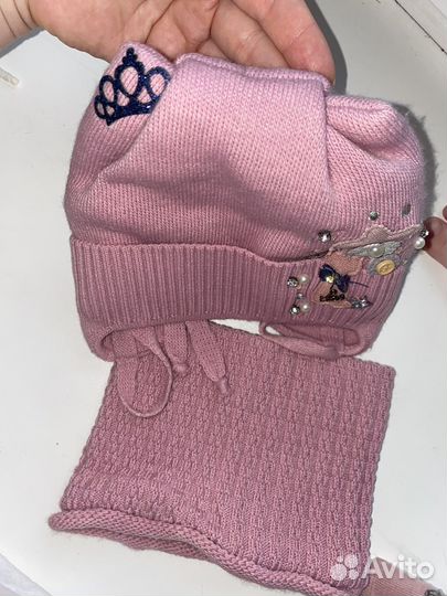 Комплект шапка, шарф