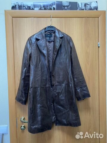 Кожаный плащ zara