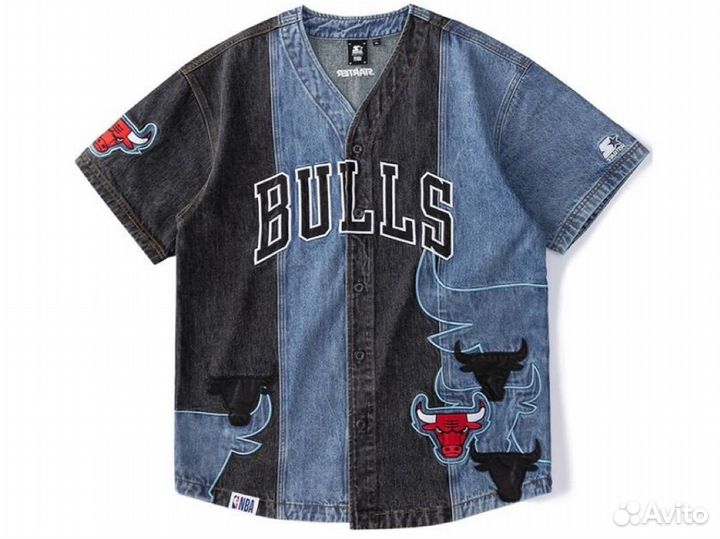 Легкая джинсовая куртка Starter Chicago Bulls XL